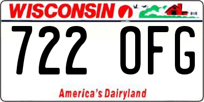 WI license plate 722OFG