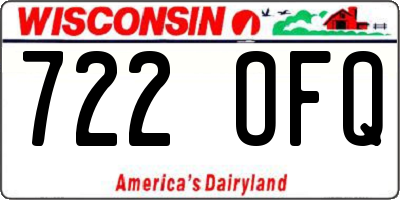 WI license plate 722OFQ