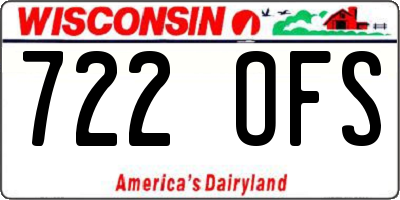 WI license plate 722OFS
