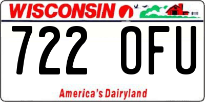 WI license plate 722OFU
