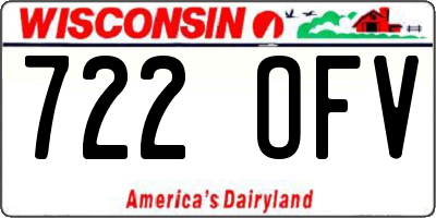 WI license plate 722OFV