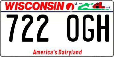 WI license plate 722OGH