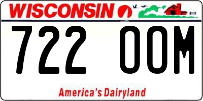 WI license plate 722OOM