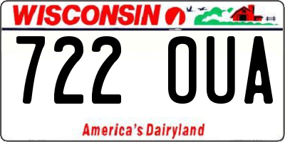 WI license plate 722OUA