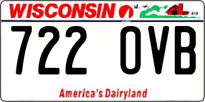WI license plate 722OVB
