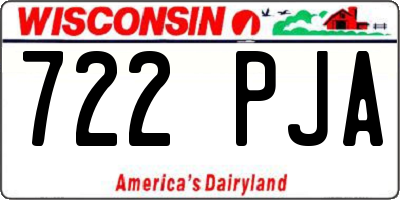 WI license plate 722PJA