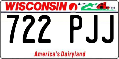 WI license plate 722PJJ