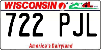 WI license plate 722PJL