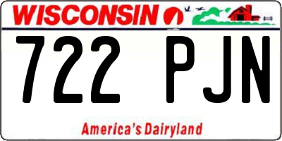 WI license plate 722PJN