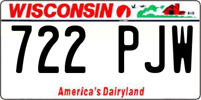 WI license plate 722PJW