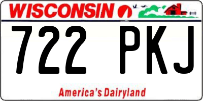 WI license plate 722PKJ