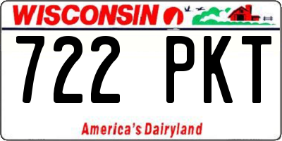 WI license plate 722PKT