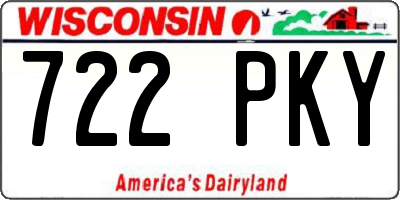 WI license plate 722PKY