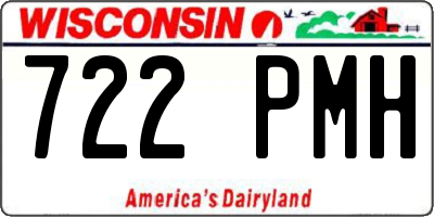WI license plate 722PMH