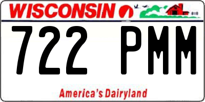 WI license plate 722PMM