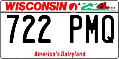 WI license plate 722PMQ
