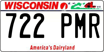WI license plate 722PMR