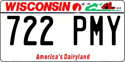 WI license plate 722PMY