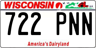 WI license plate 722PNN