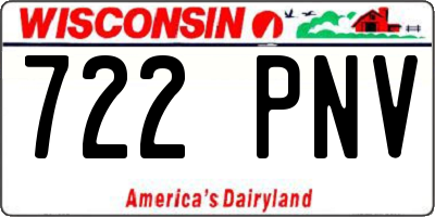 WI license plate 722PNV