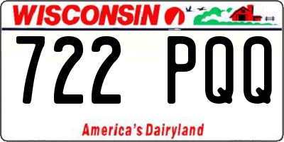 WI license plate 722PQQ