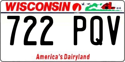 WI license plate 722PQV