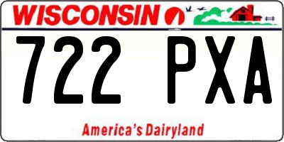 WI license plate 722PXA