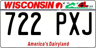 WI license plate 722PXJ