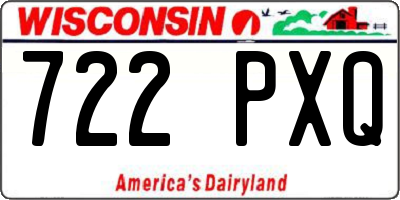 WI license plate 722PXQ