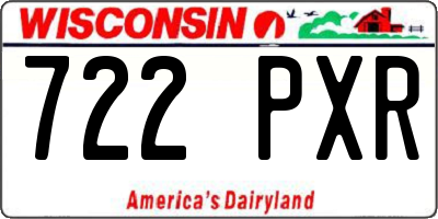 WI license plate 722PXR