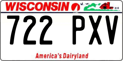 WI license plate 722PXV