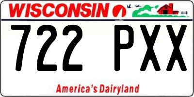 WI license plate 722PXX