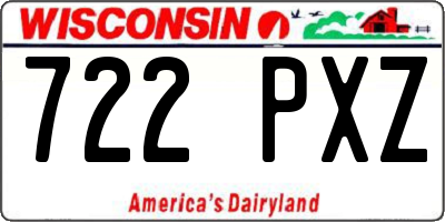 WI license plate 722PXZ
