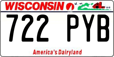 WI license plate 722PYB