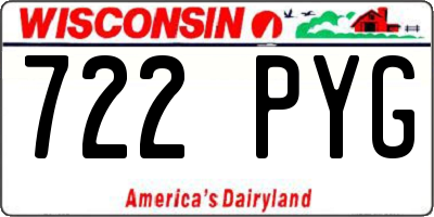 WI license plate 722PYG