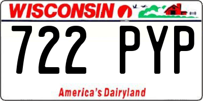 WI license plate 722PYP