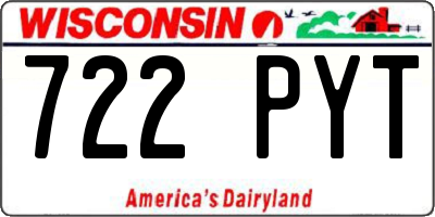 WI license plate 722PYT