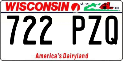 WI license plate 722PZQ