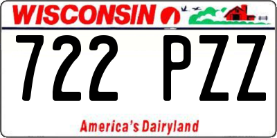 WI license plate 722PZZ