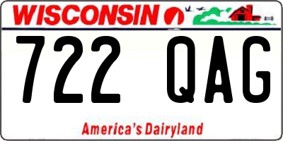 WI license plate 722QAG