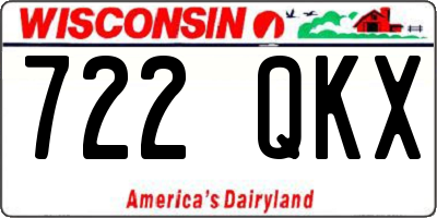 WI license plate 722QKX