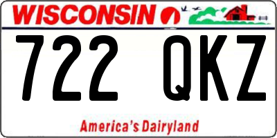 WI license plate 722QKZ