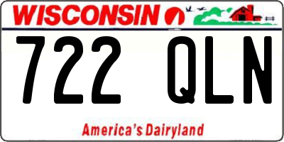 WI license plate 722QLN