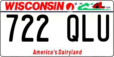 WI license plate 722QLU