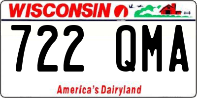 WI license plate 722QMA