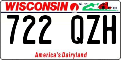 WI license plate 722QZH