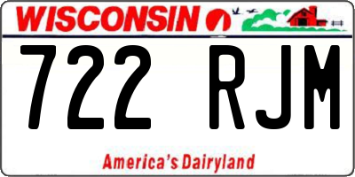 WI license plate 722RJM