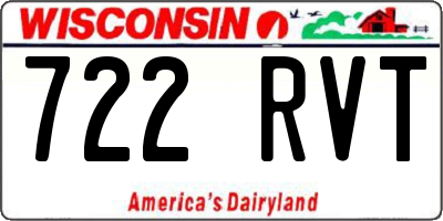 WI license plate 722RVT