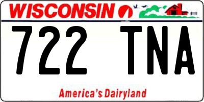 WI license plate 722TNA
