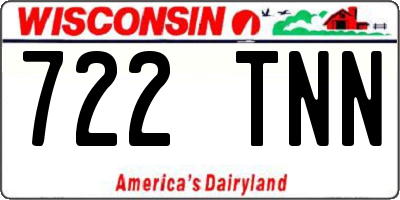 WI license plate 722TNN